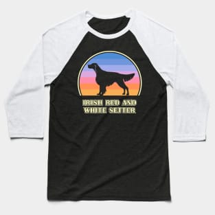 Irish Red and White Setter Vintage Sunset Dog Baseball T-Shirt